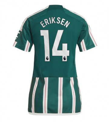 Manchester United Christian Eriksen #14 Segunda Equipación Mujer 2023-24 Manga Corta